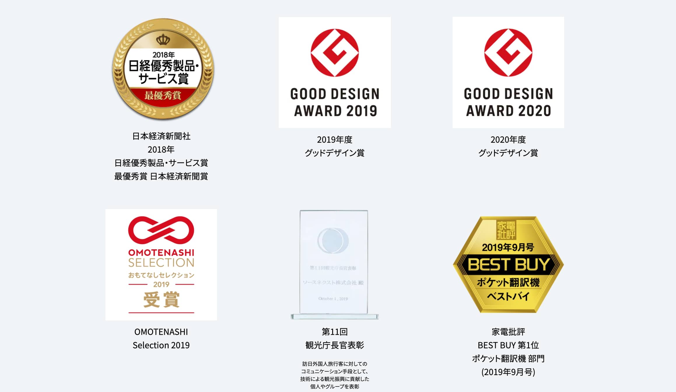 ポケトーク｜グッドデザインや日経優秀製品・サービス賞など各種の受賞実績